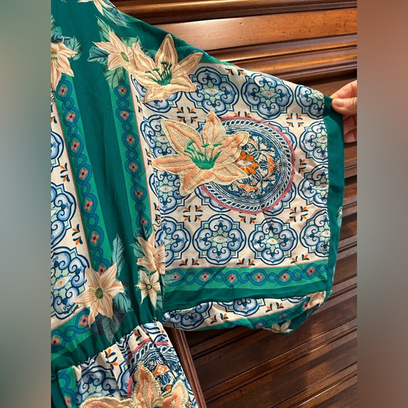 DIANA JUMPSUIT - AQUA GRECIA TILE size M NEW NO TAG. MSRP $415 sale !! - Picture 8 of 12